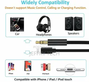 iPhone 7 8 X XR 11 12 13 Pro Max 8 Pin to 3.5mm AUX Audio C