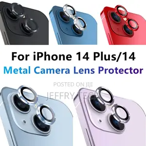 iPhone 14 Plus/14 Metal Ring Tempered Glass Camera Lens Prot