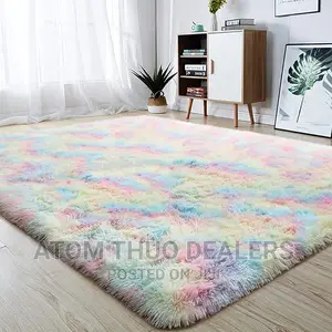 5*8 Fluffy Rainbow Carpet