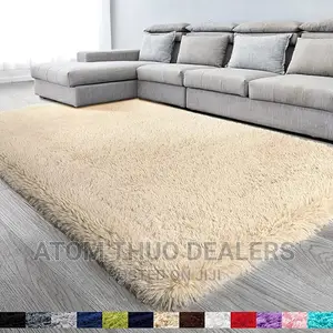 5*8 Fluffy Cream Carpet