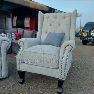 Grey Wing Chair
