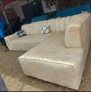 Cream Back Permanent L-sofa