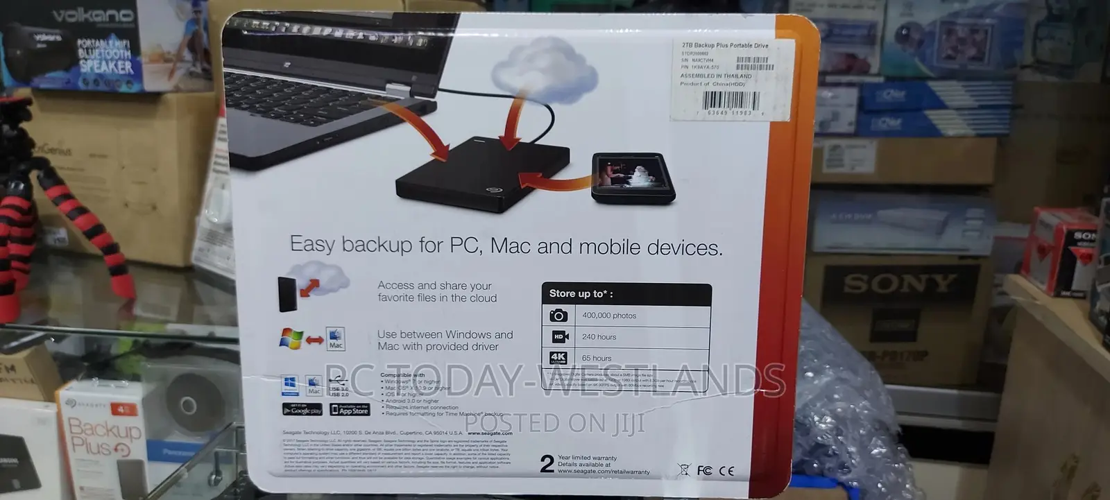 Seagate Backup Plus Slim 2TB External Hard Drive Portable HD