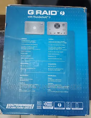 G-Technology 8tb G-Raid With Thunderbolt 3, Usb-C 3.1 Hdmi