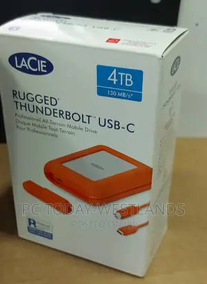 Lacie 4TB Rugged RAID Hard Disk Drive With Thunderbolt 3