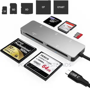 Cfast 2.0 Card Reader,USB 3.0 USB C CF/SD/TF/XD Aluminum