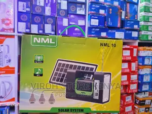 NML 10 Rechargeable Lighting Solar System With Radio 3 Bulbs