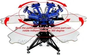 6 Color 6 Station Screen Printer