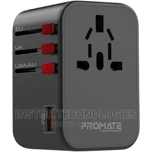Promate 65W Power Delivery Ganfast Travel Adapter