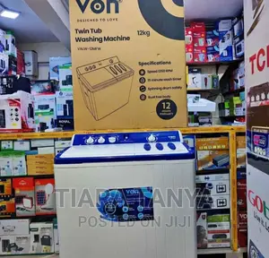 Von 12 Kg Twin Tub Semi Automatic Washing Machine