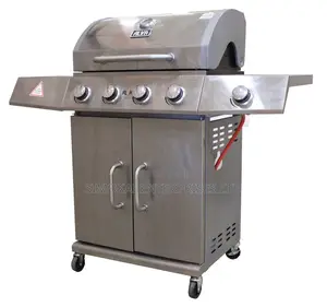 Kalahari 4-Burner Stainless Steel Gas BBQ With Side Burner
