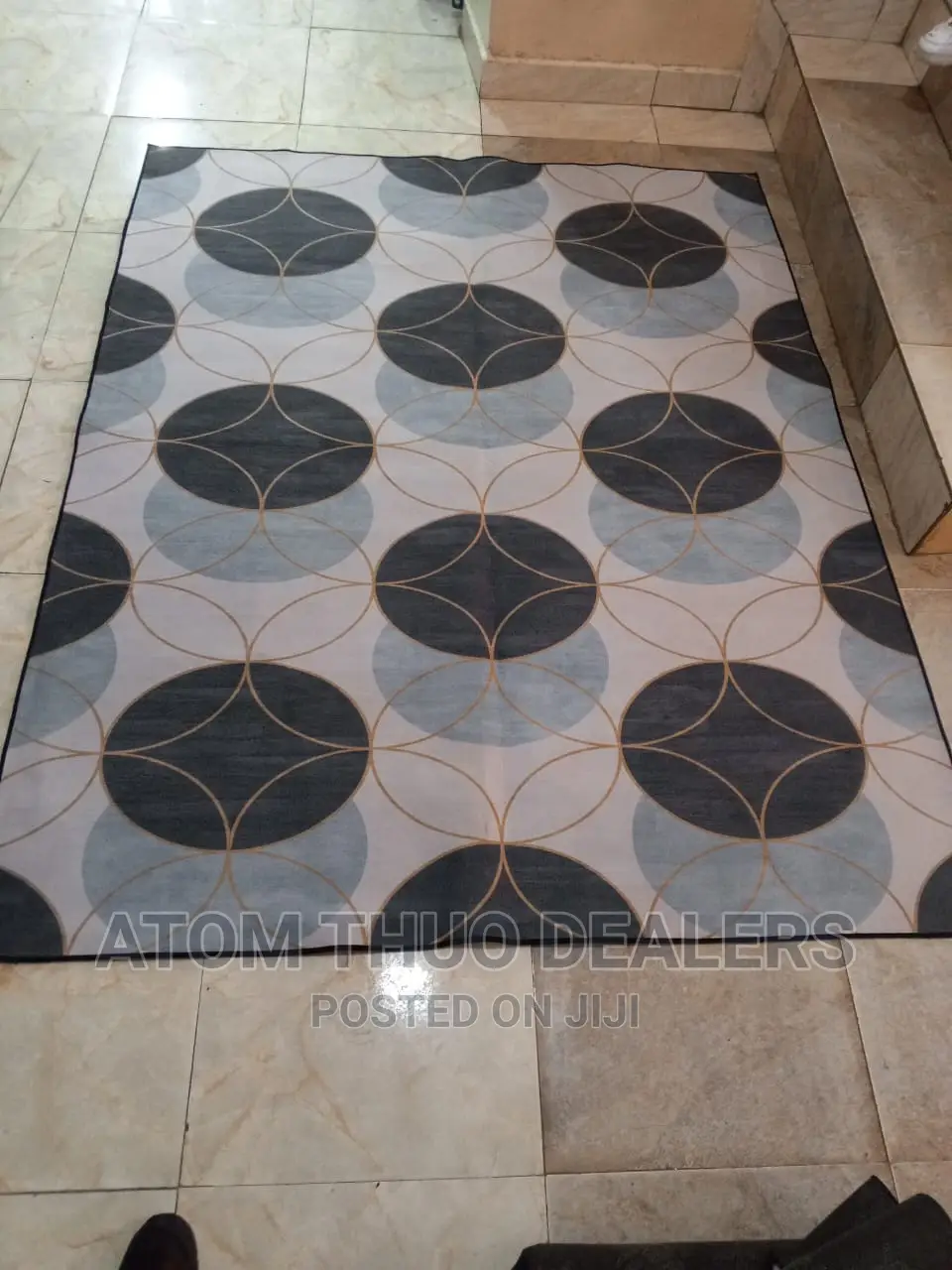 3D Capet/ 3 D Carpets 5*8 Grey Patched