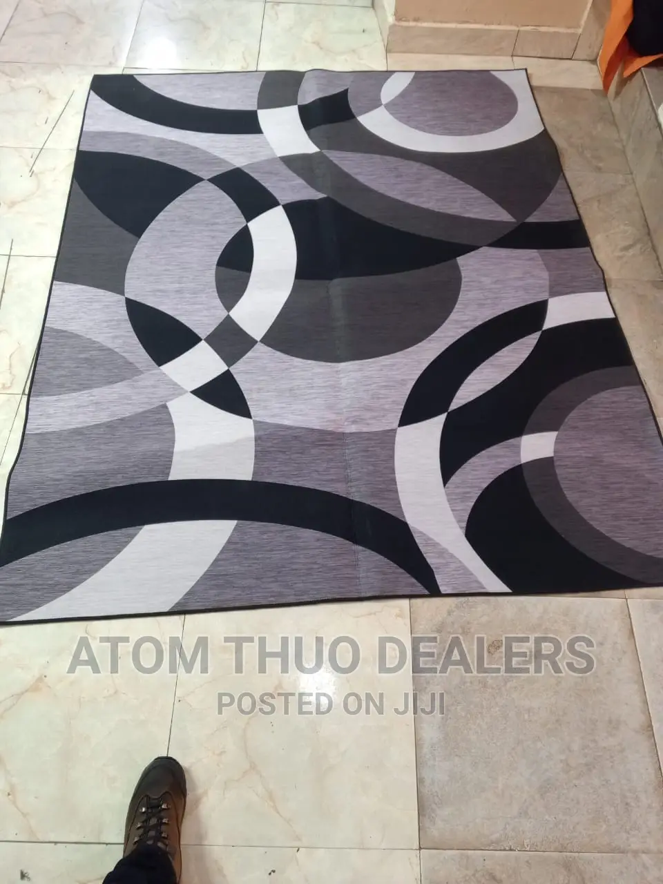 3D Capet/ 3 D Carpets 5*8 Grey Patched , ,. 