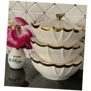 3 Pcs Ceramic Soup Pot Holden 3.5 Ltrs 3ltrs And 2 Lts