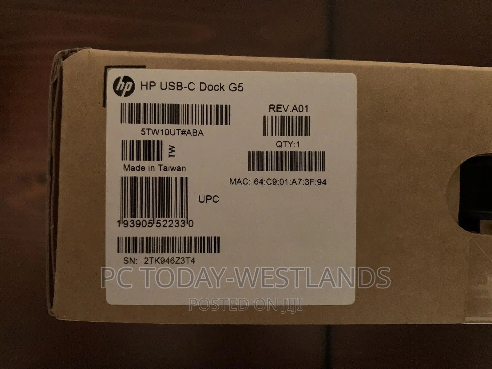 HP USB-C Dock G5, Model Number: 5TW10UT#ABA, for Notebook