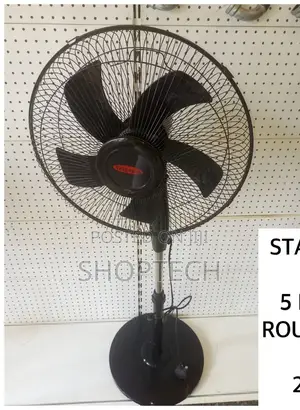 Premier Standing Fan 5blades Round Base 16inch