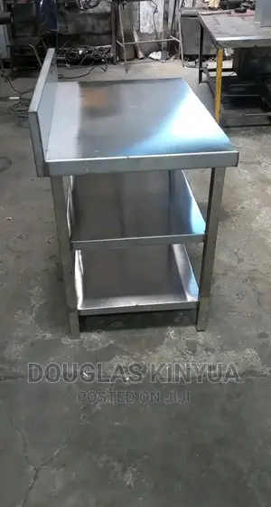Double Self Stainless Steel Working Tabletop