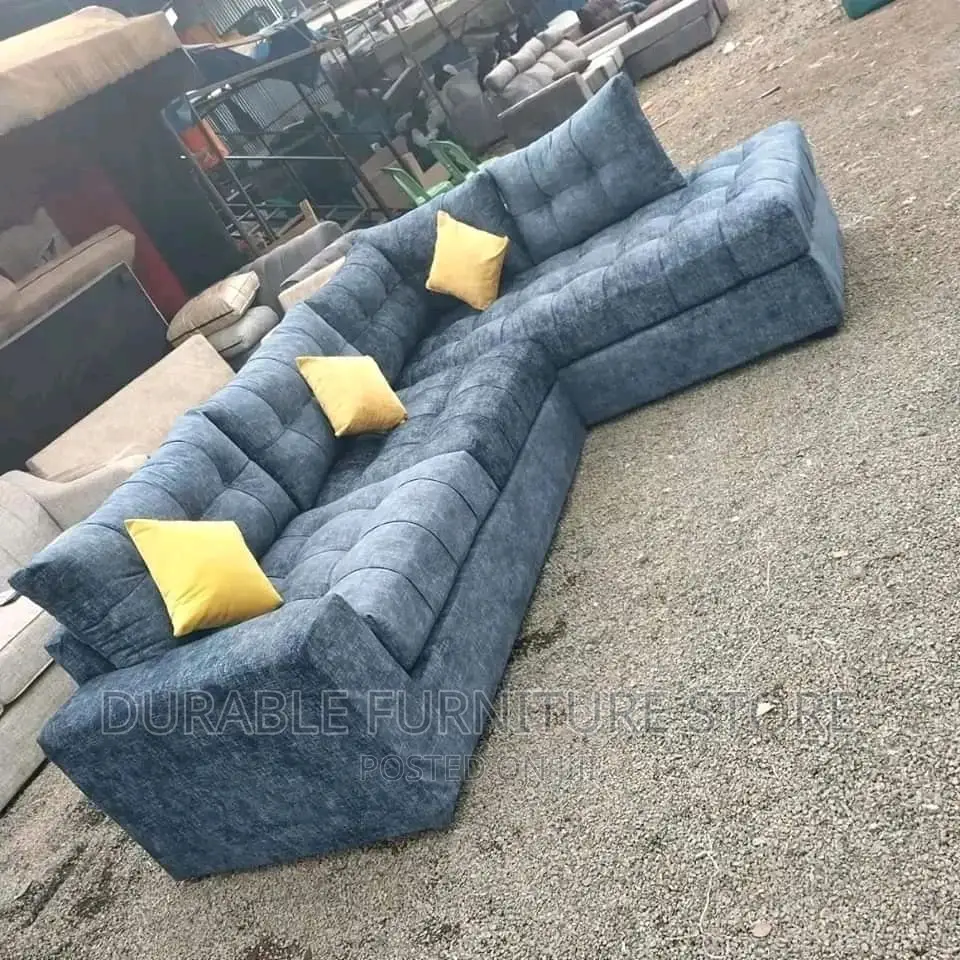 6 Seater L Shape Blue