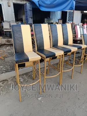 Executive Highstools Chairs, Gold and Black.