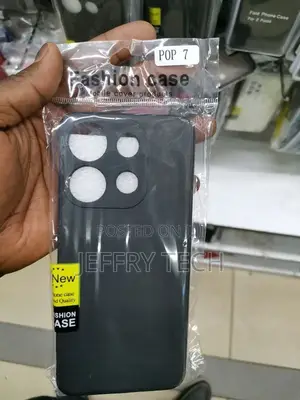 Silicone Protective Back Cover for Tecno Pop 7 - Black