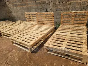 Pallet Bed - Smoked Pallet Beds 4x6 - Wooden Pallets Bed -