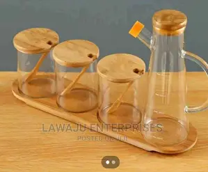 3pcs Canister Set + Oil Jar
