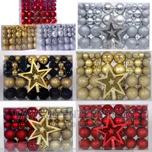 101pcs Red Christmas Ball Ornaments for Christmas Tree,