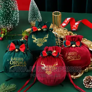 Santa Gift Merry Christmas Candy Cookie Apple Bag
