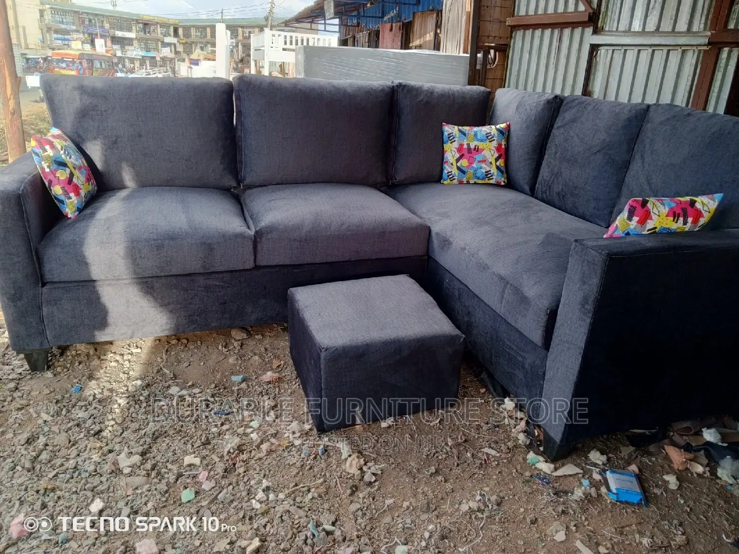 Grey Corner Seat Sofa