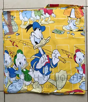 Cartoon Themed a Pair of Bedsheet