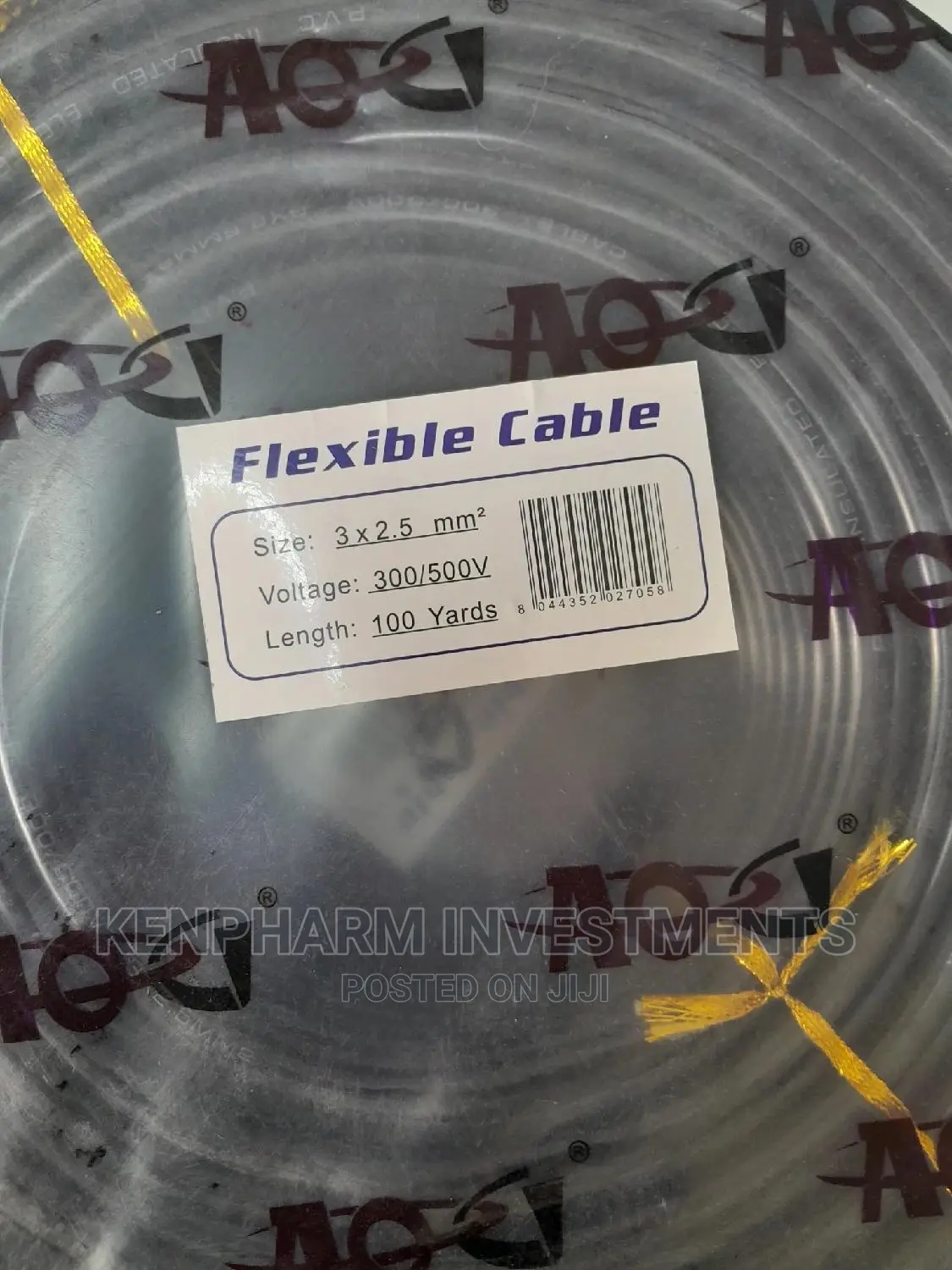 2.5 Flexible Cable Black 3 Core
