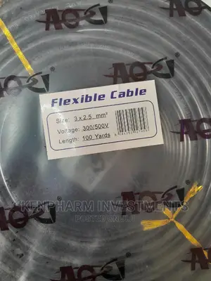 2.5 Flexible Cable Black 3 Core