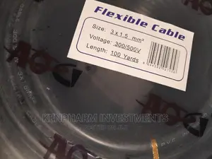 1.5mm Flexible Cable Black 3 Core