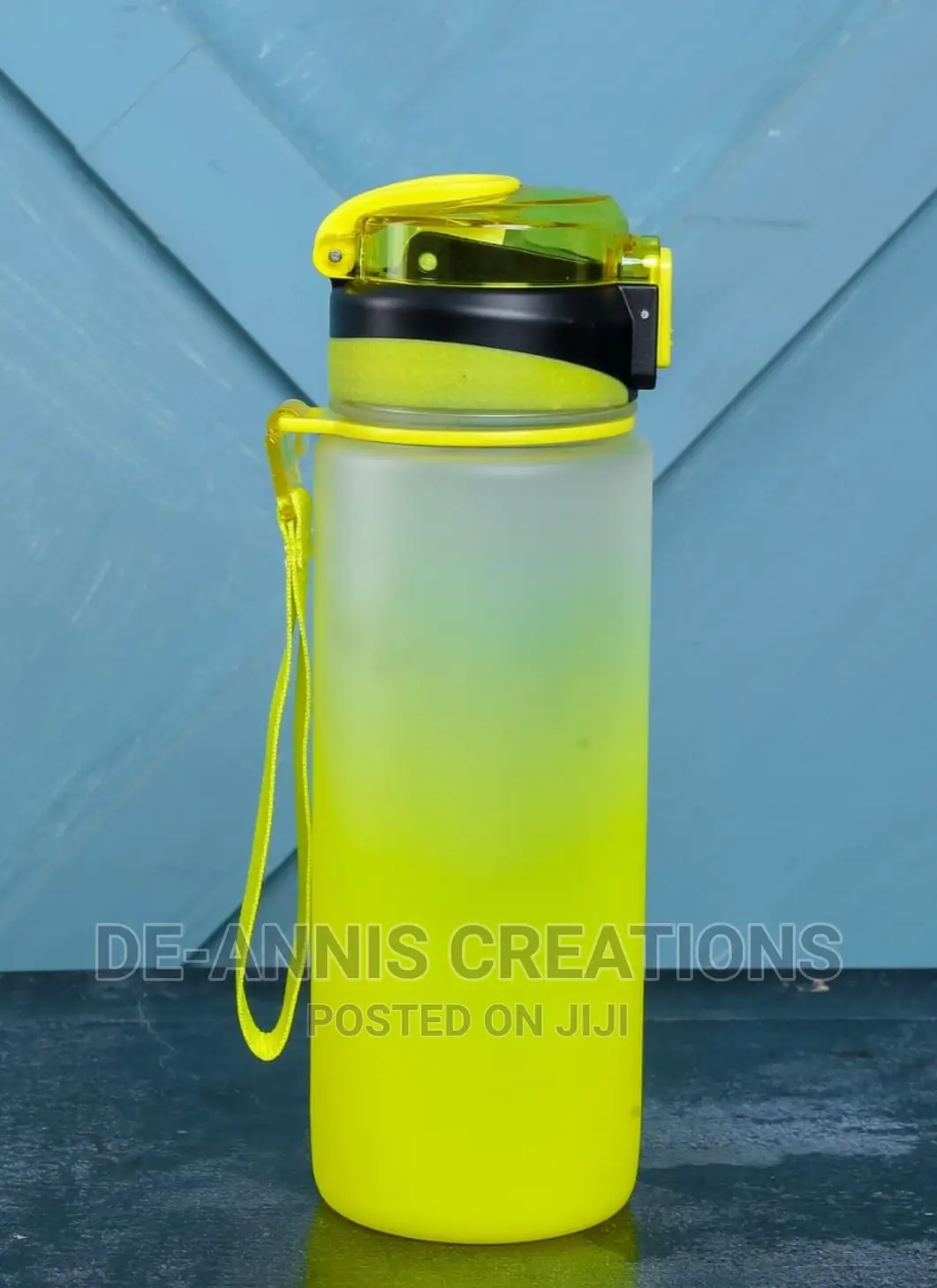Yellow Plastic Water Bottle