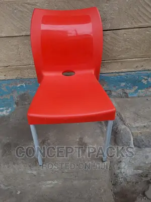 Assorted Plastic Chair With Metal Tubing Legs.