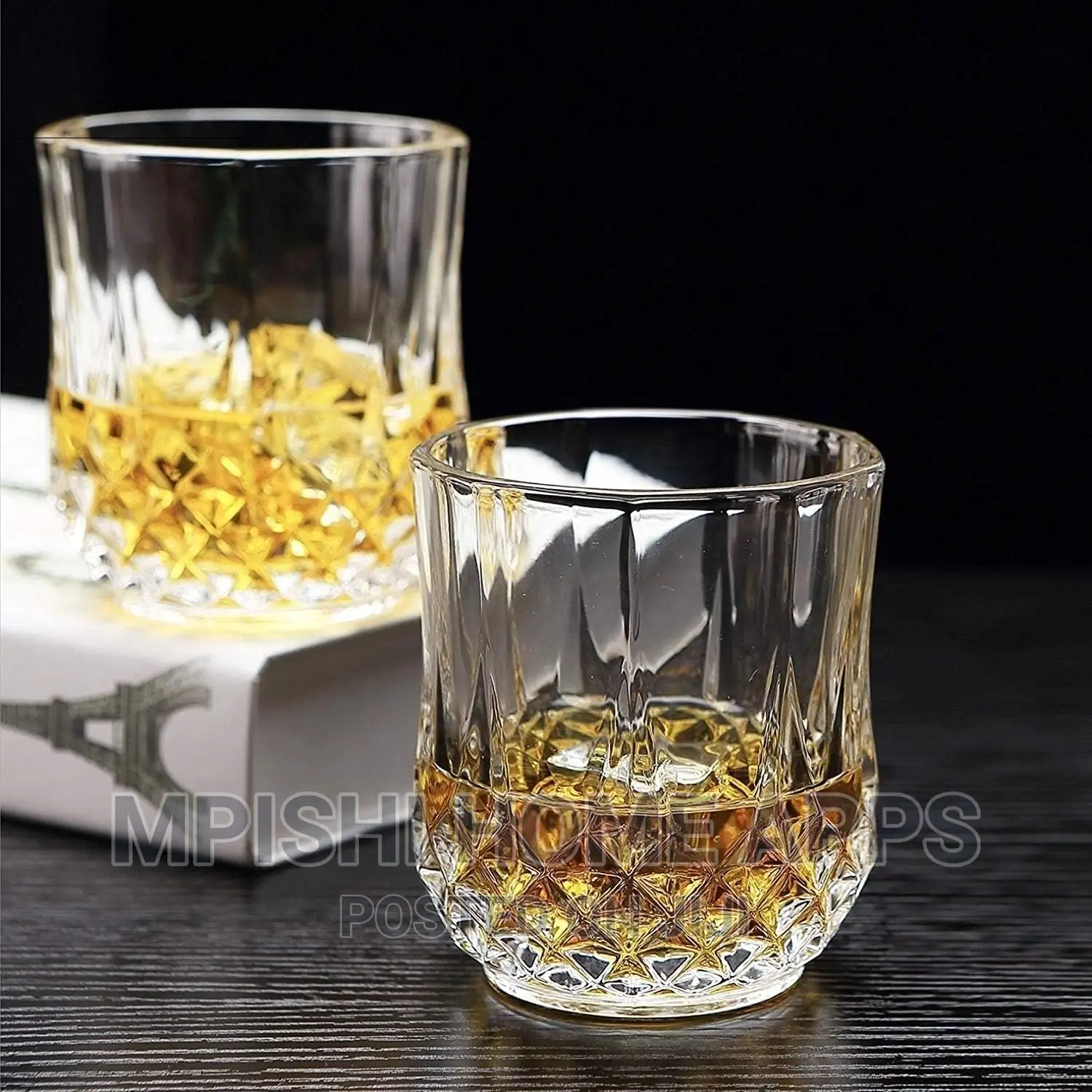 Diamond Crystal Whiskey Glasses