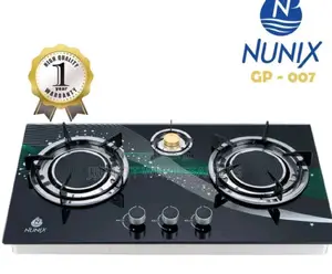 Nunix 3burner Low Gas Consumption Glass Top Table Infrared