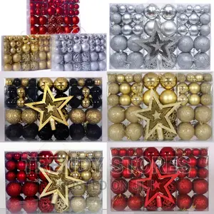 101pcs Red Christmas Tree Hanging Balls