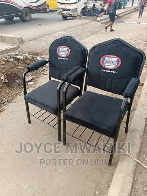 Church Chairs, Black With Logo.