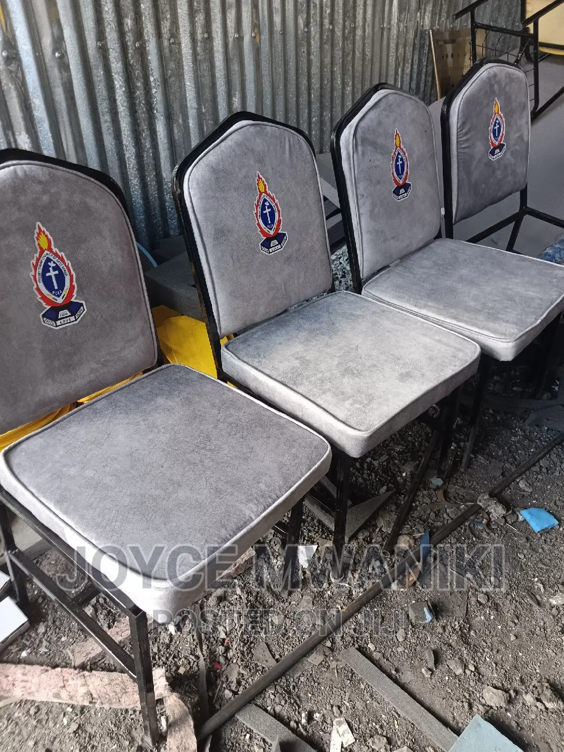 Church Chairs, Grey Colour.