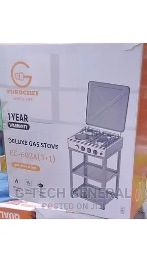 Eurochef 3+1 Free Standing Cooker With Storage Shelves