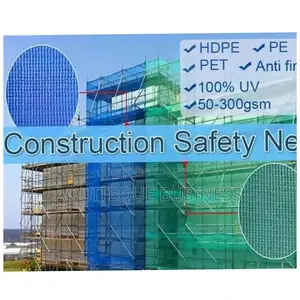 Construction Safety Nets. Green in Color
