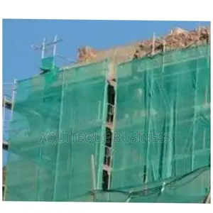 Construction Safety Nets. Green in Color