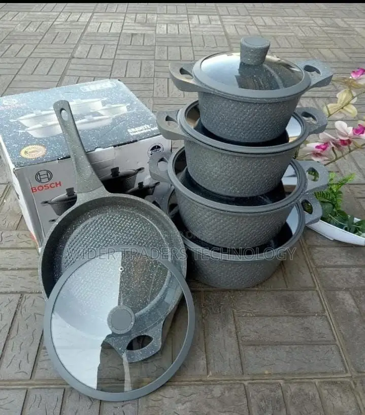 11PC Bosch Silicon Cookware Gray 11pc