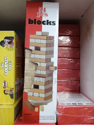 Jenga Jenga Big Game, Jenga 54 PCS Jenga Wood Block Game