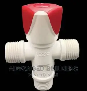 PVC Angle Valve Double Outlet 1/2 Inch X 1/2 Inch
