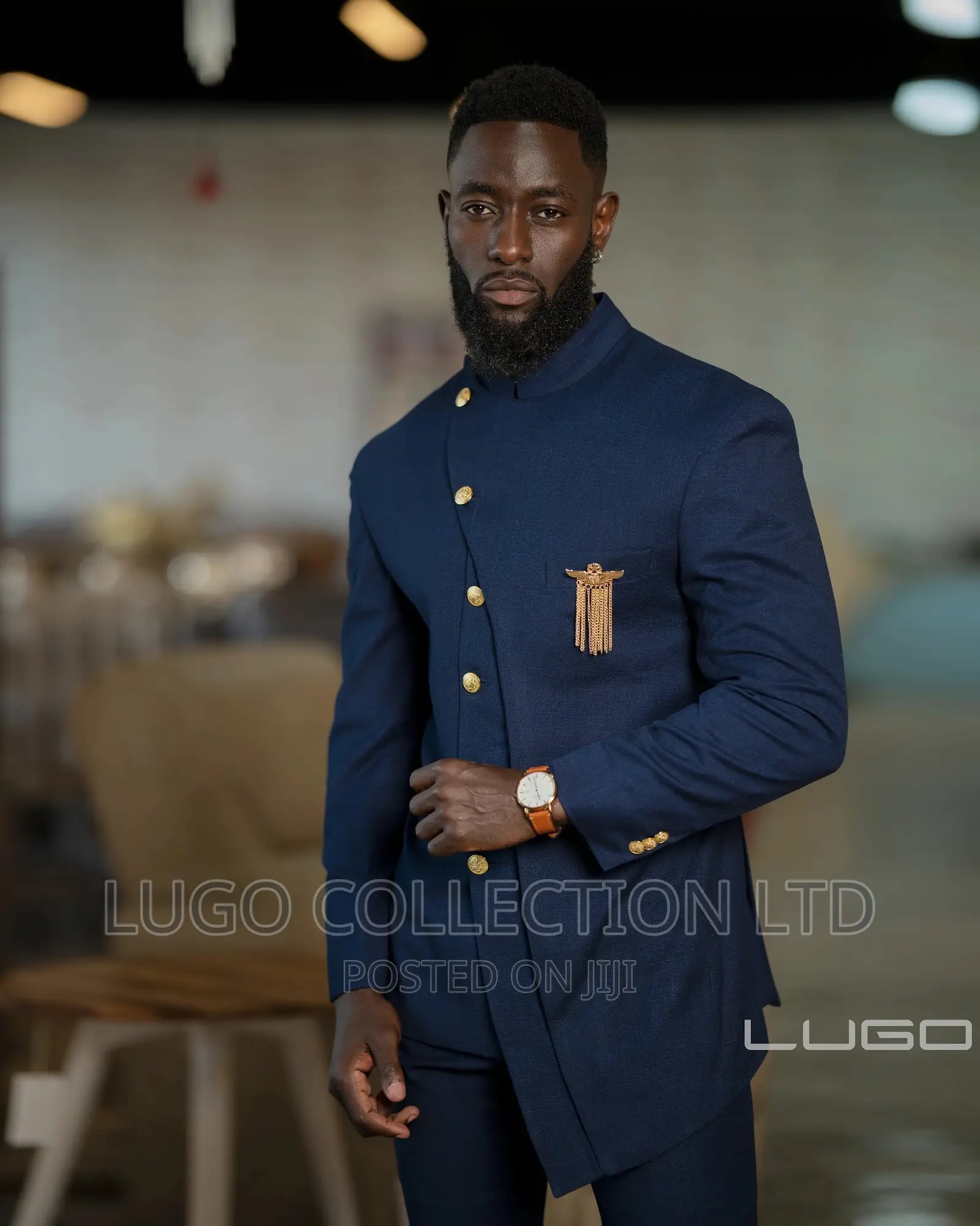 Custom Made Chinese Collar Slim Fit Suits