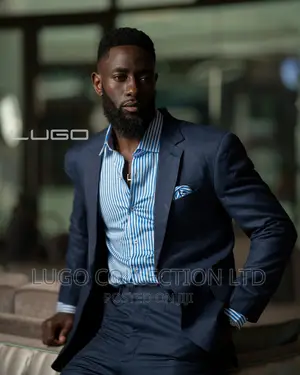 Custom Made Navy Blue Suit