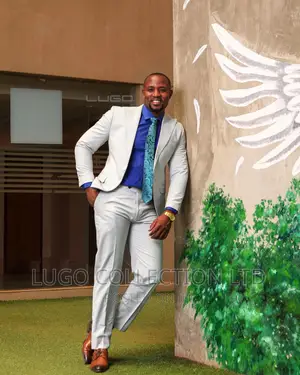 Custom Made Silver Grey Suit.