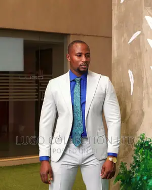 Custom Made Silver Grey Suit.
